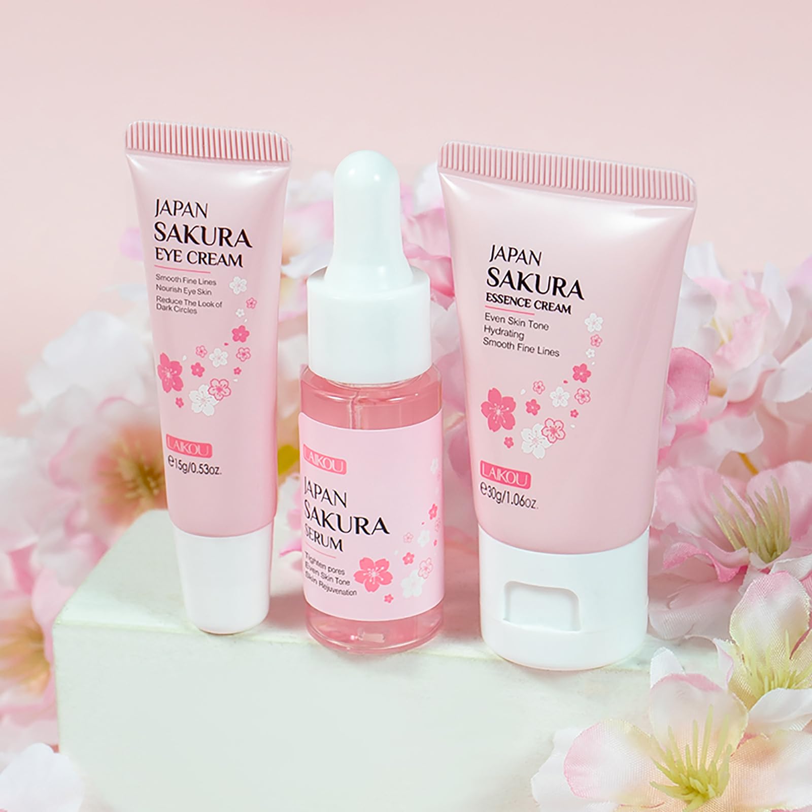 LAIKOU Sakura destino cuidado diario para piel suave y fresca.