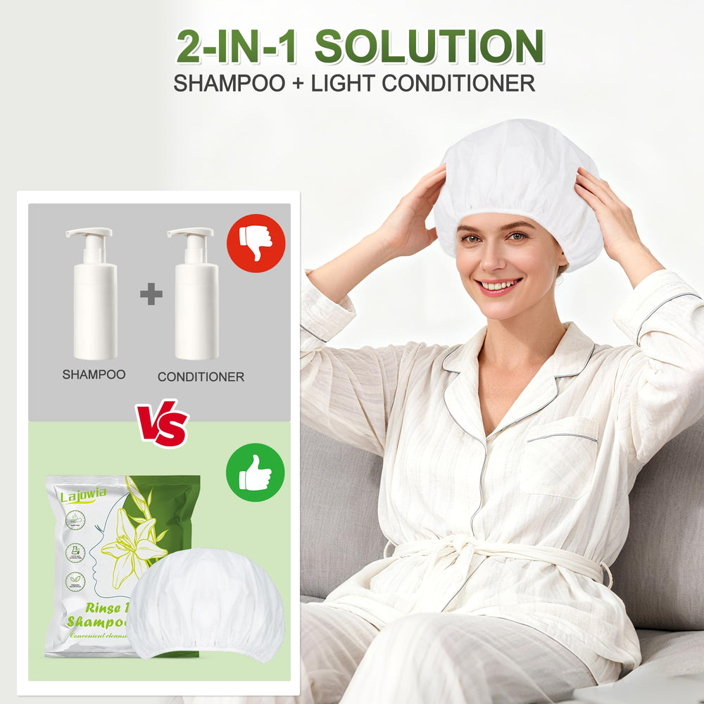 Gorro de champú sin enjuague Lajowia para pacientes postoperatorios.