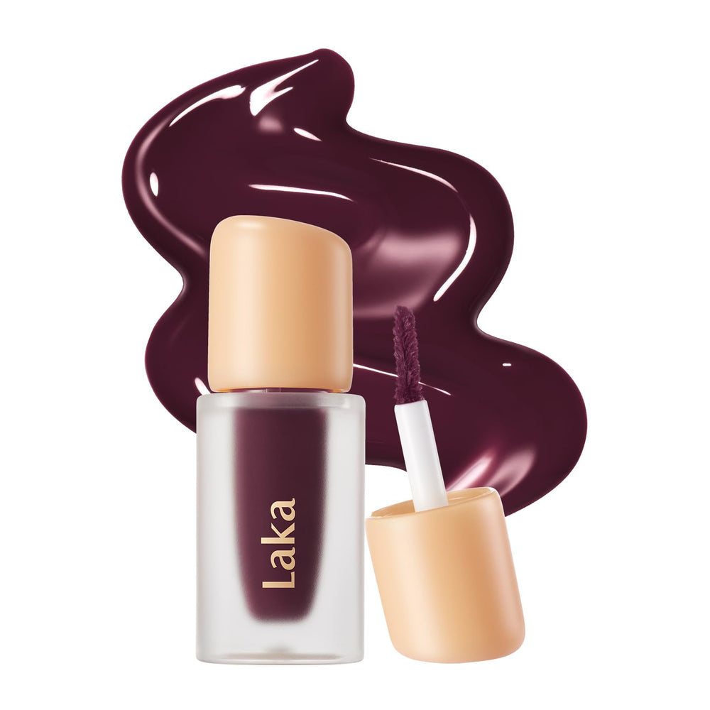 Laka Fruity Glam Lip Tint Mini en envase compacto para retoques hidratantes.