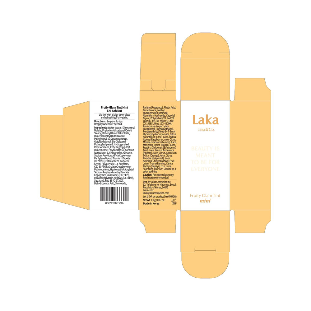 Laka Fruity Glam Lip Tint Mini perfecto para retoques diarios.