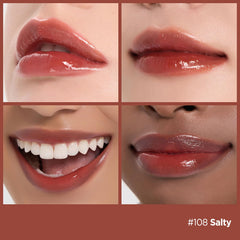 Textura hidratante del Tinte Labial Mini de Laka para labios suaves.