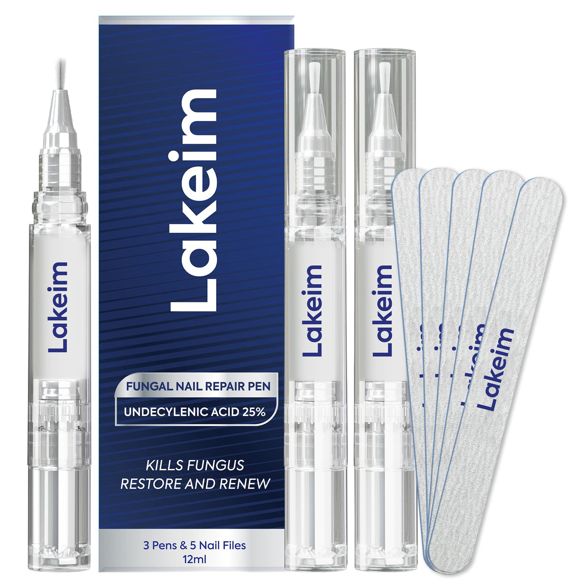 Lakeim tratamiento hongo uñas extra fuerza, aplicación precisa en uñas afectadas.