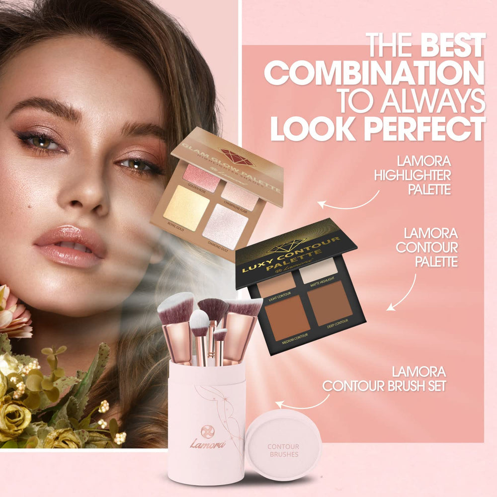 Pincel Lamora para rubor en crema facilita aplicación suave y natural.