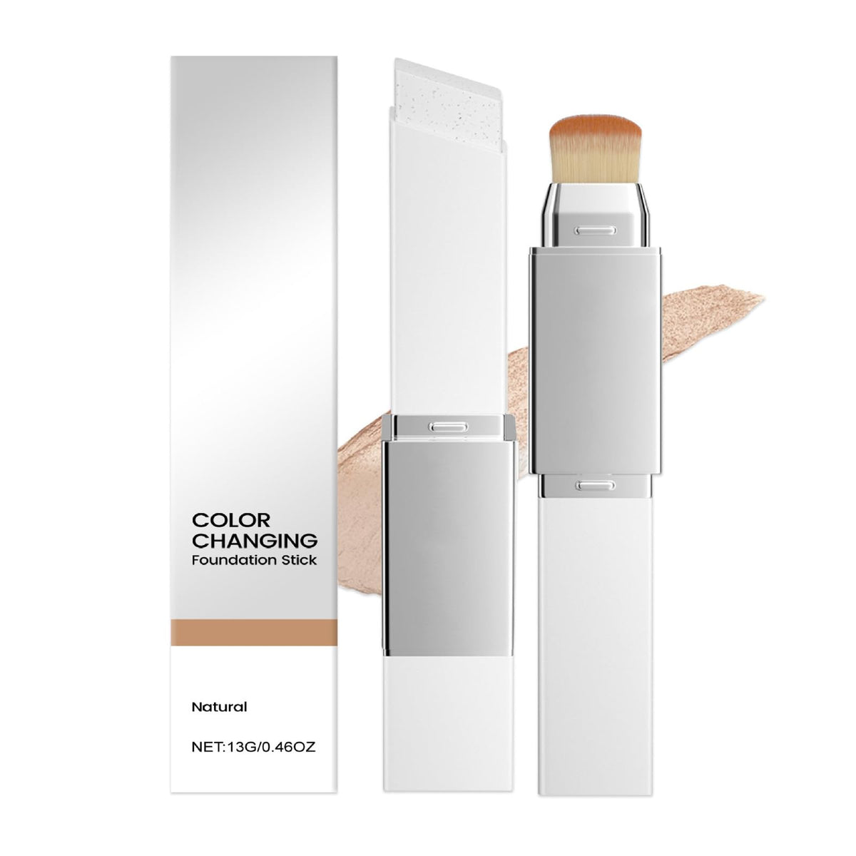 Lampolar Blanc Cover Cream Stick cambia de color al difuminar para tono uniforme.