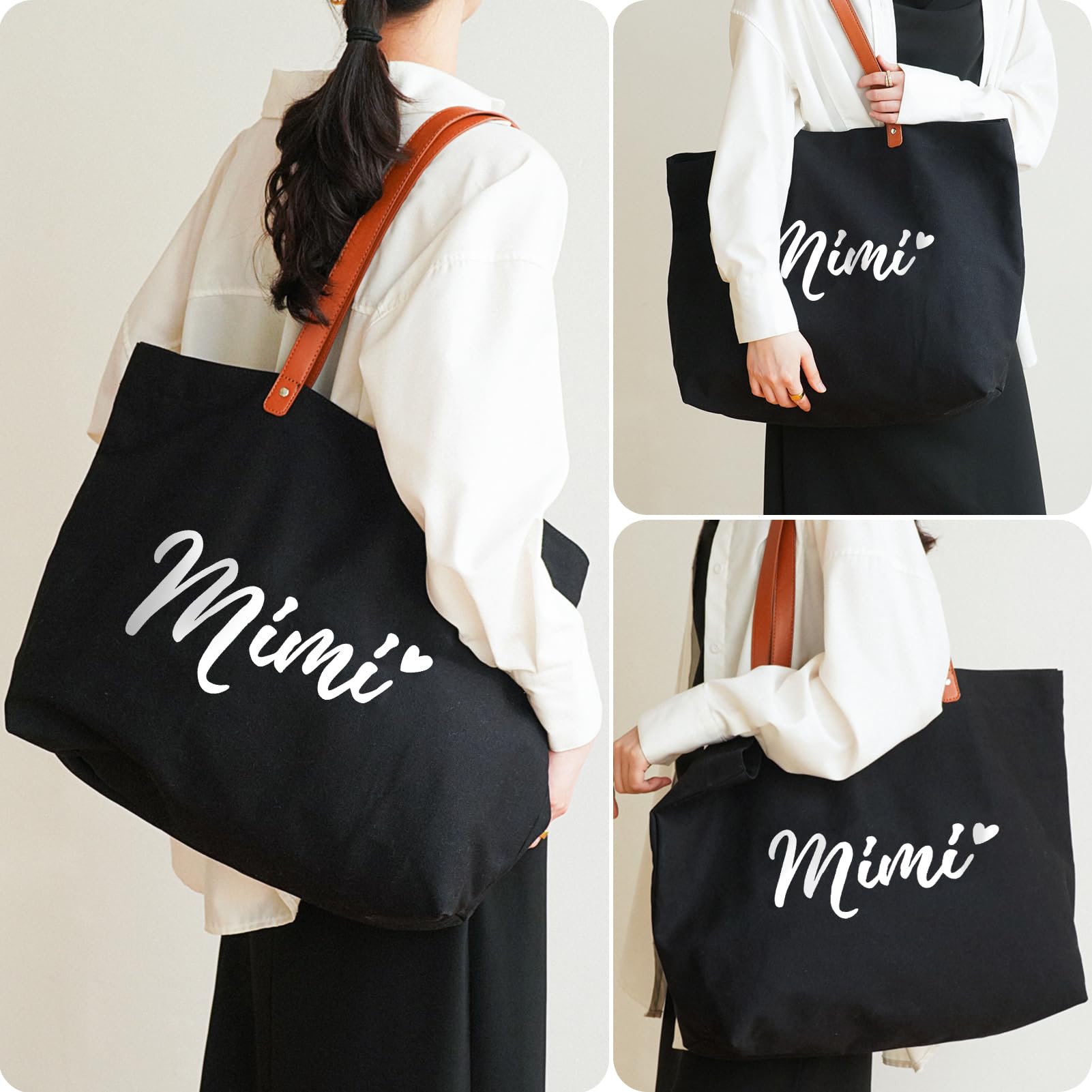 Tote frontal con impresión Mimi de Lamyba, regalo perfecto para abuelas