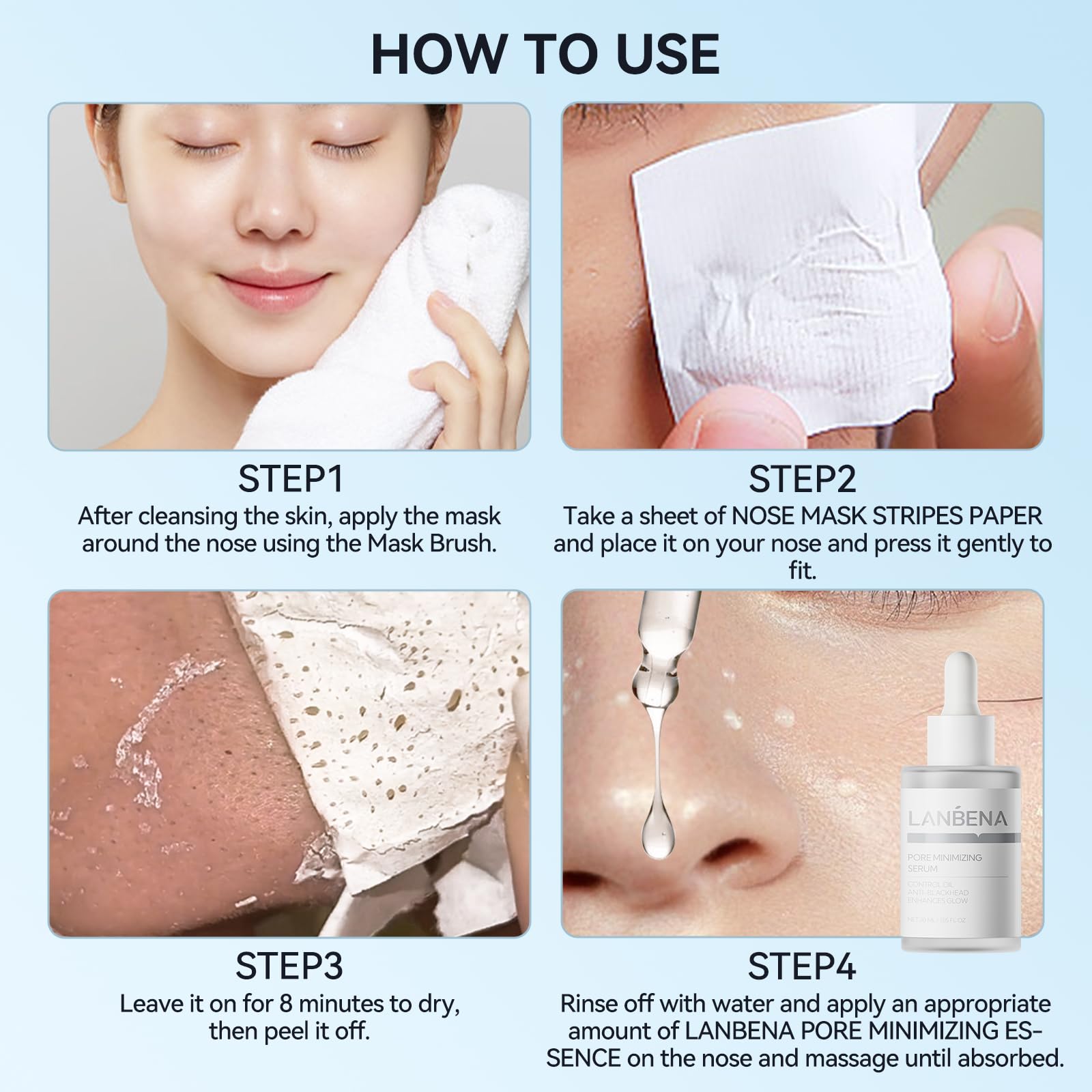 Mascarilla LANBENA con aroma suave para piel delicada.