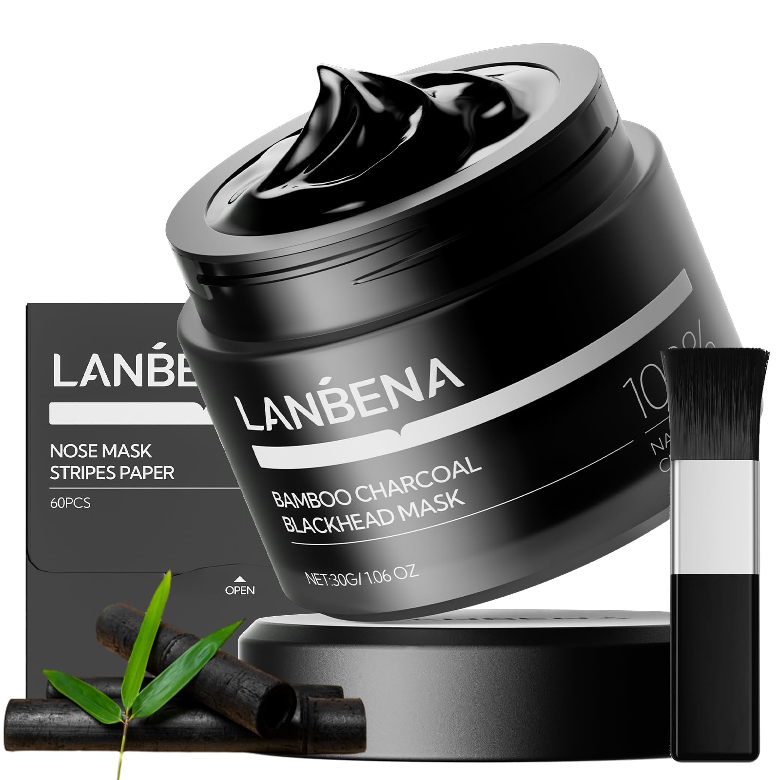 LANBENA mascarilla nasal de carbón bambú, limpieza profunda de poros