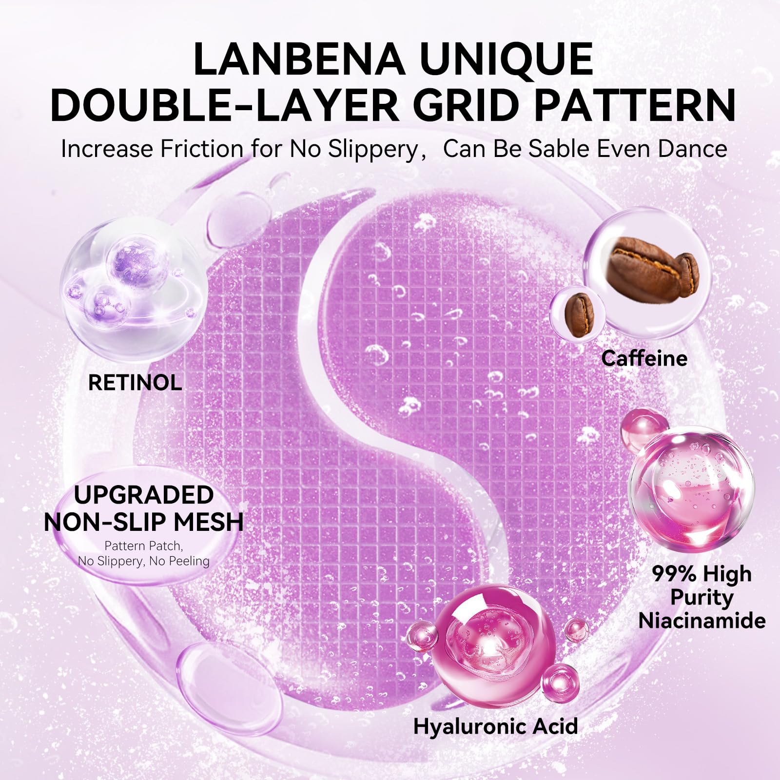 LANBENA Parches ojos retinol, ayuda a disminuir ojeras y hinchazón bajo los ojos.