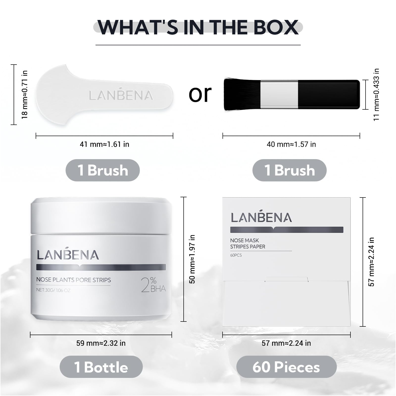 LANBENA sensación suave al aplicar mascarilla en nariz y mejillas