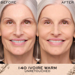 Aplicación mojada de Lancôme Dual Finish para efecto base líquida
