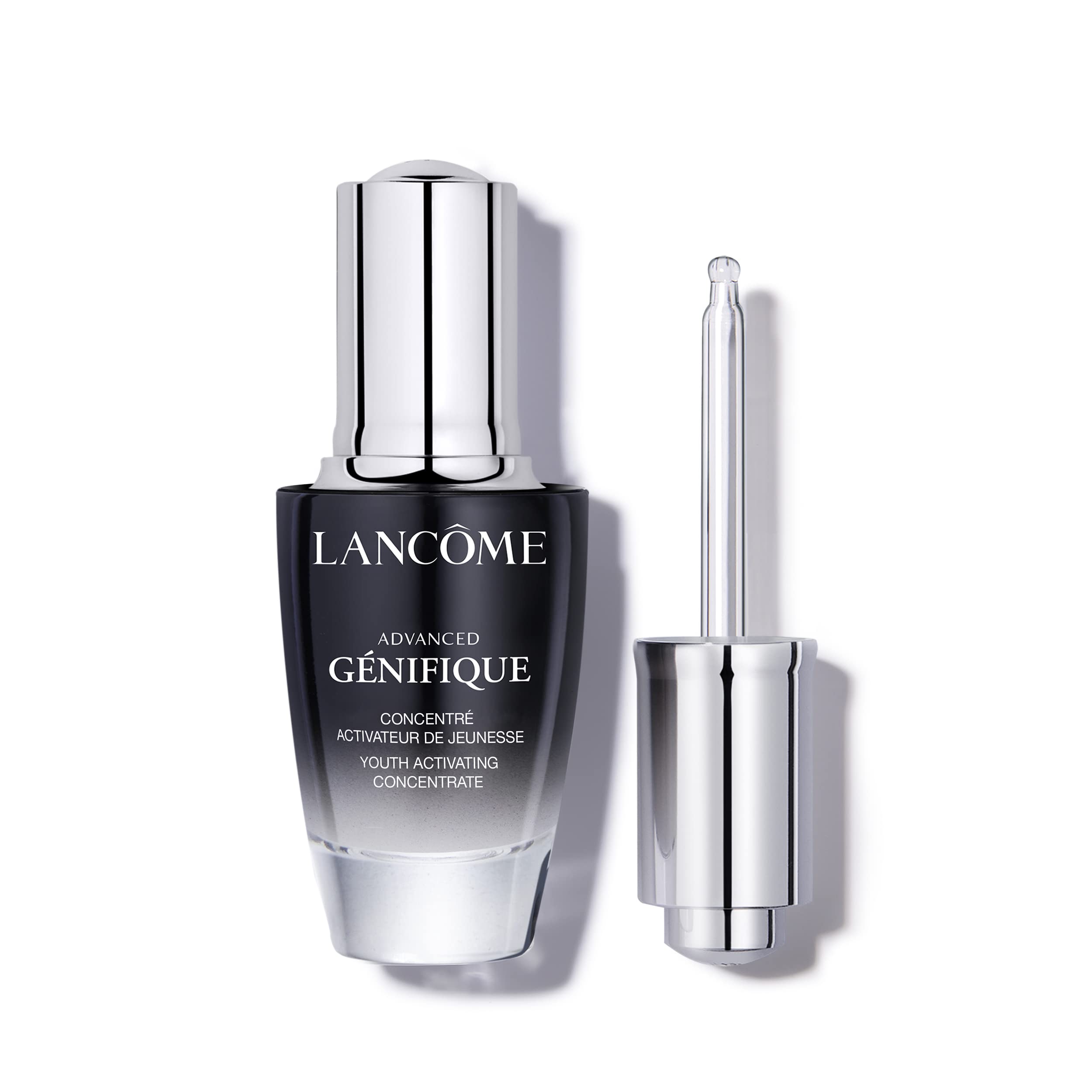 Lancôme Génifique: botella de sérum con efecto luminoso para la piel.