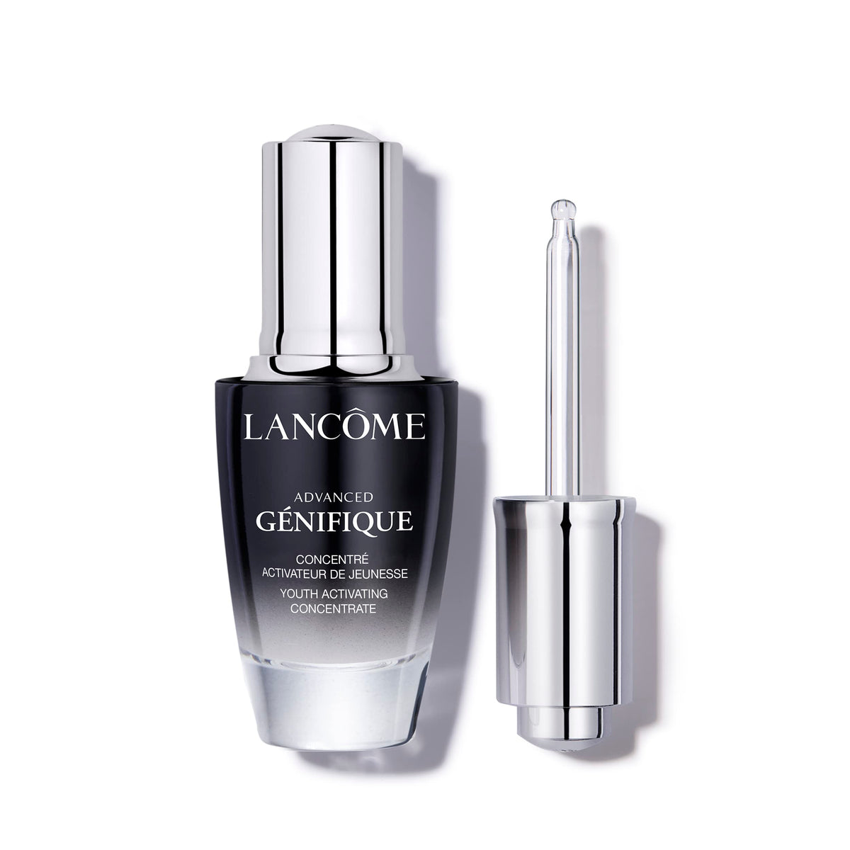 Lancôme Génifique: botella de sérum con efecto luminoso para la piel.