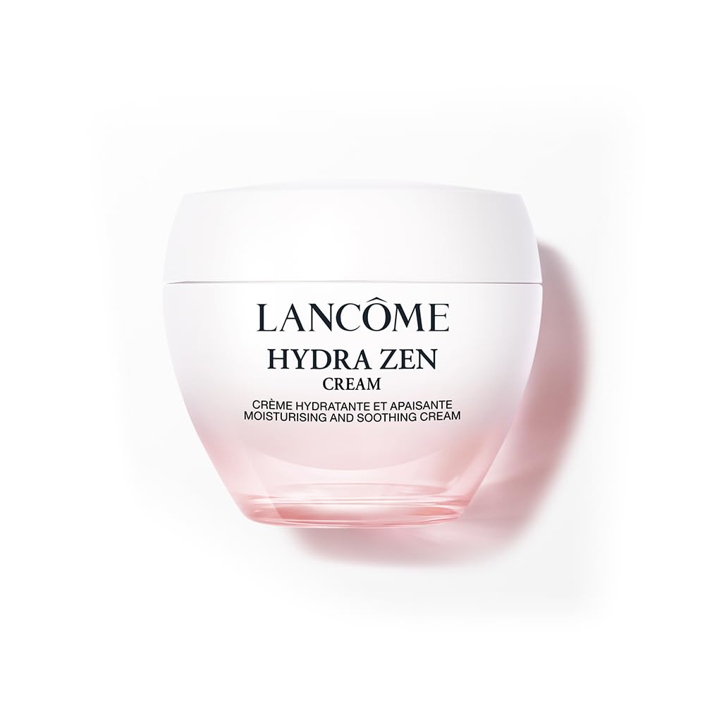 Lancôme Hydra Zen crema hidratante para piel normal y seca, textura suave y calmante.