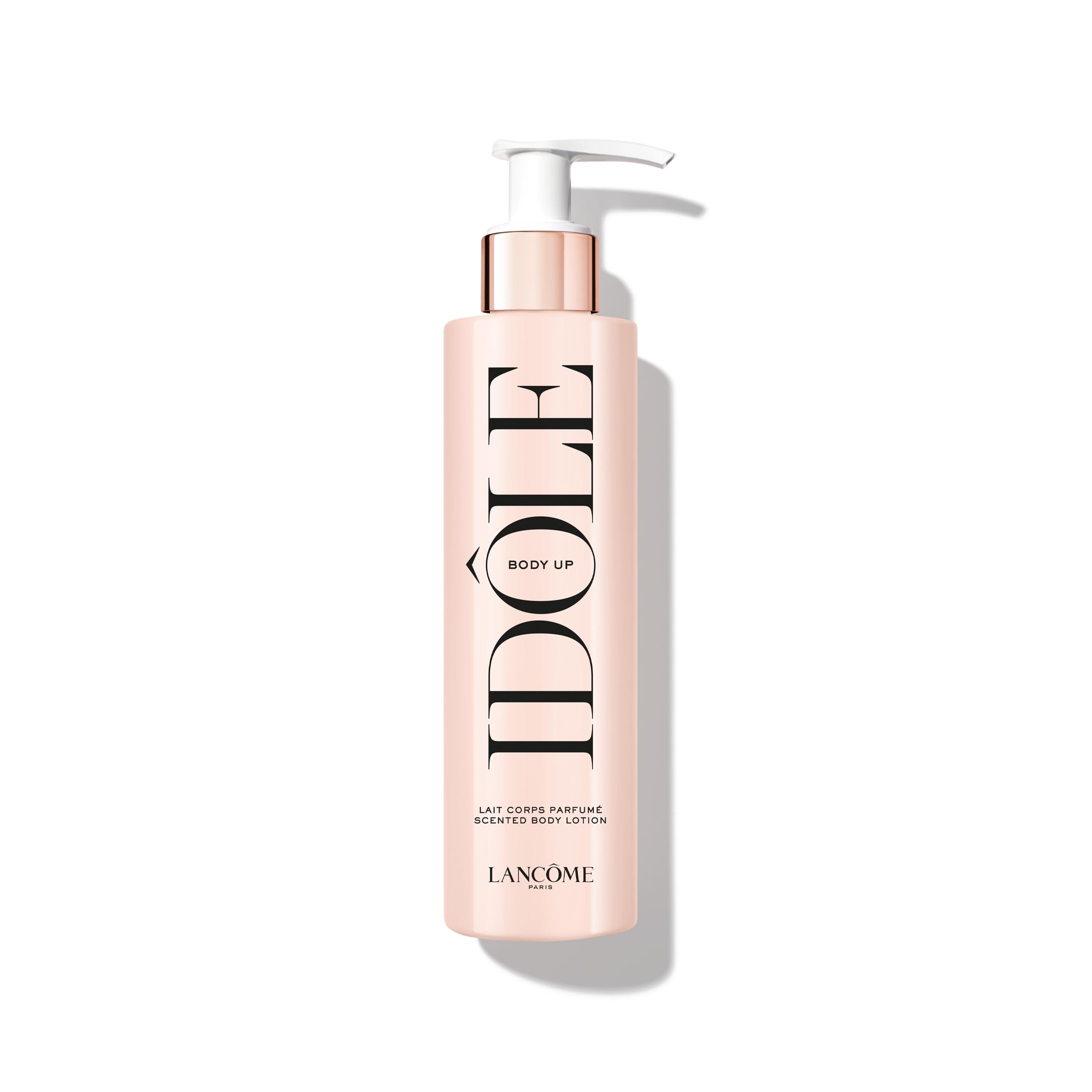 Lancôme Idôle Body Up crema corporal ligera en envase, hidratación suave para la piel.