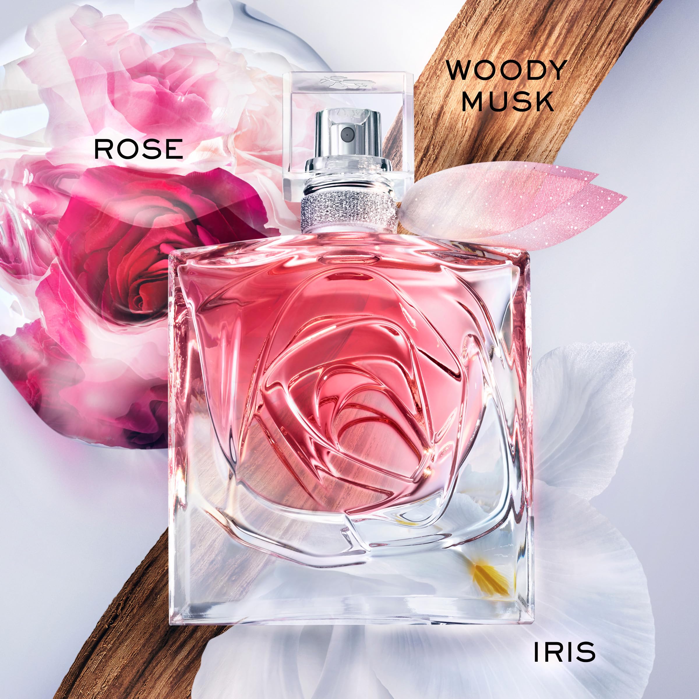 Lancôme La Vie Est Belle Rose Extraordinaire muestra iris y rosas en notas florales.