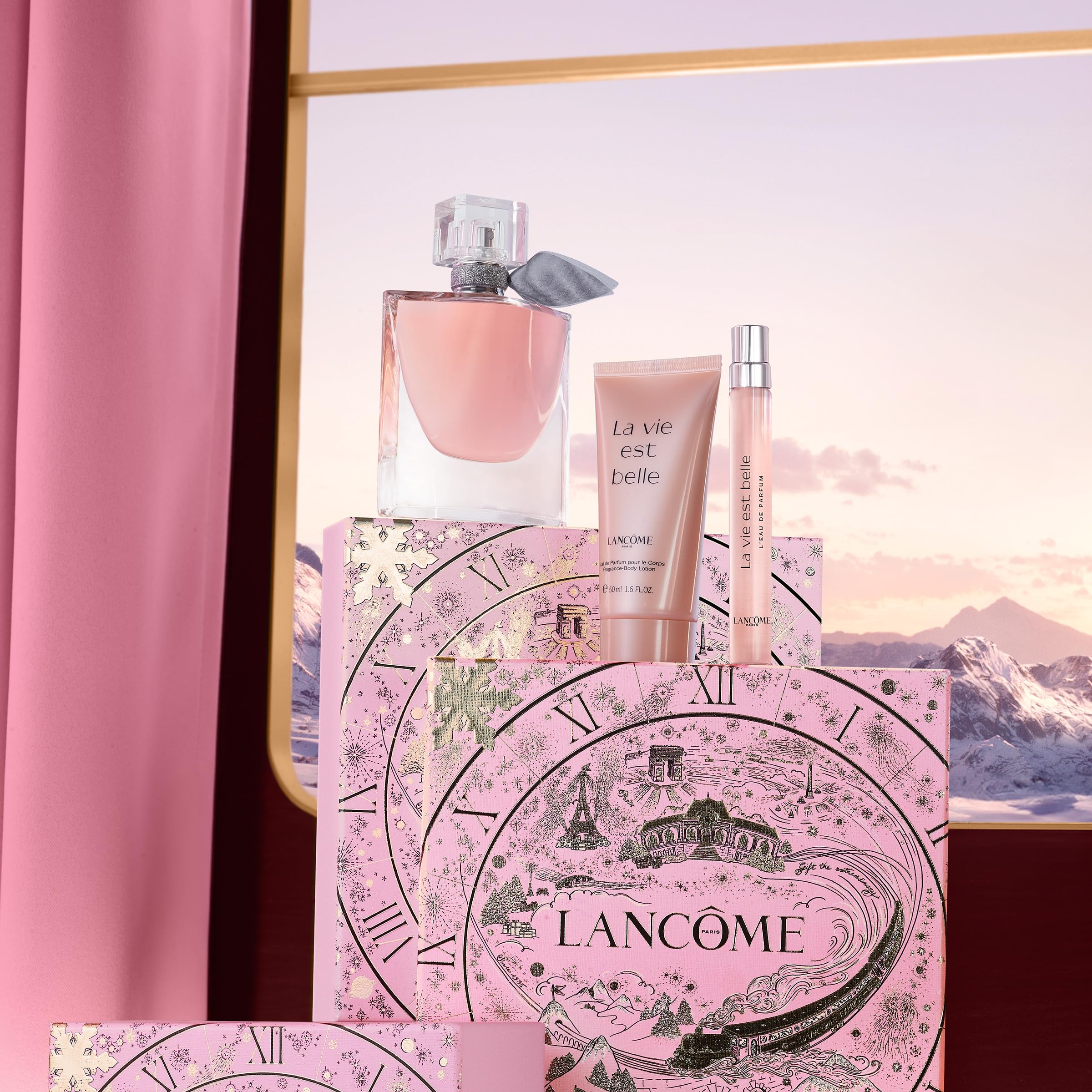 Lancôme La Vie Est Belle crema corporal, hidratación delicada para piel suave.