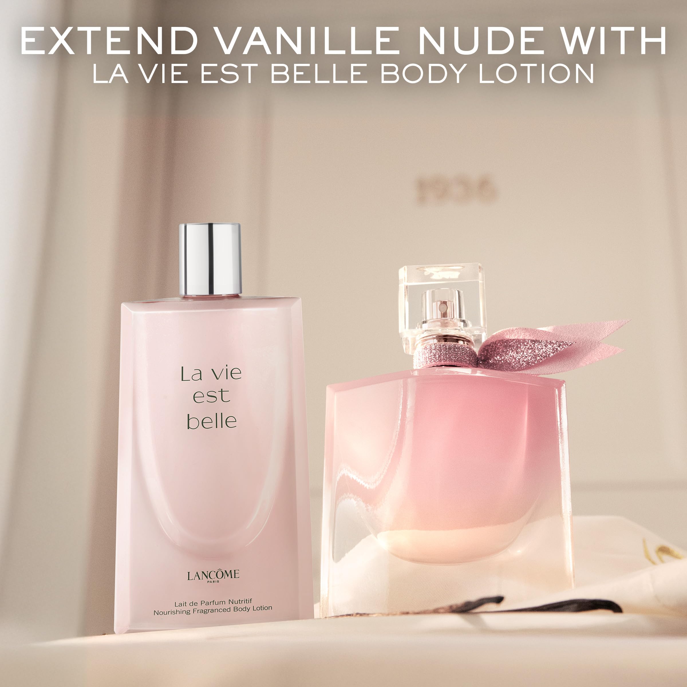 Lancôme La Vie Est Belle Vanille Nude, notas aromáticas para experiencia floral dulce.