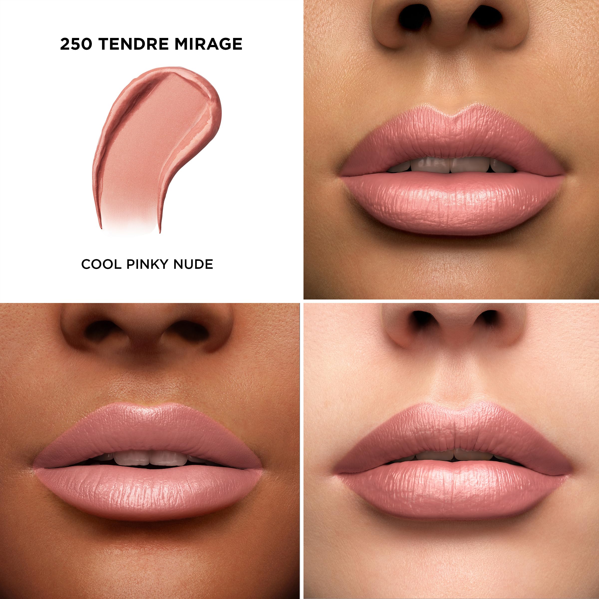 Lancôme L'Absolu Rouge Hidratante: muestra de color en piel para ver tono.
