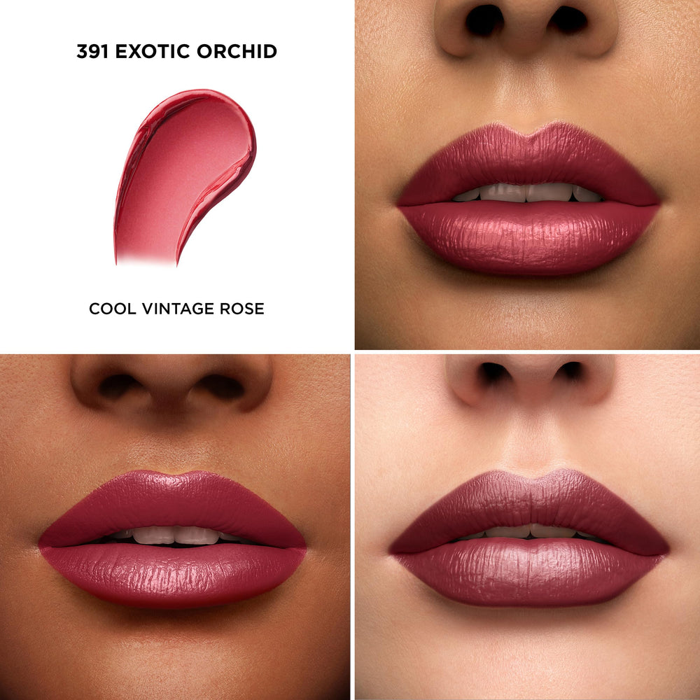 Application douce avec Lancôme L'Absolu Rouge sur les lèvres et couleur durable.