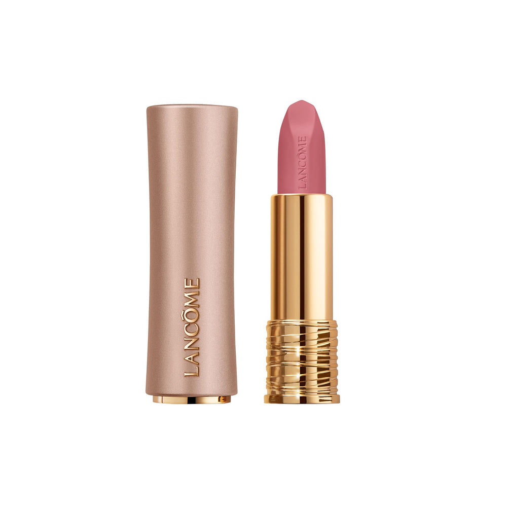 Lancôme L'Absolu Rouge Intimatte, bullet pétale pour application précise et durable.