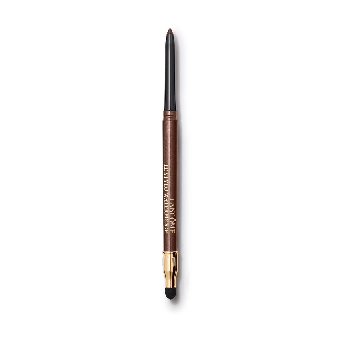 Lancôme Le Stylo delineador resistente al agua bronce rico para mirada duradera.