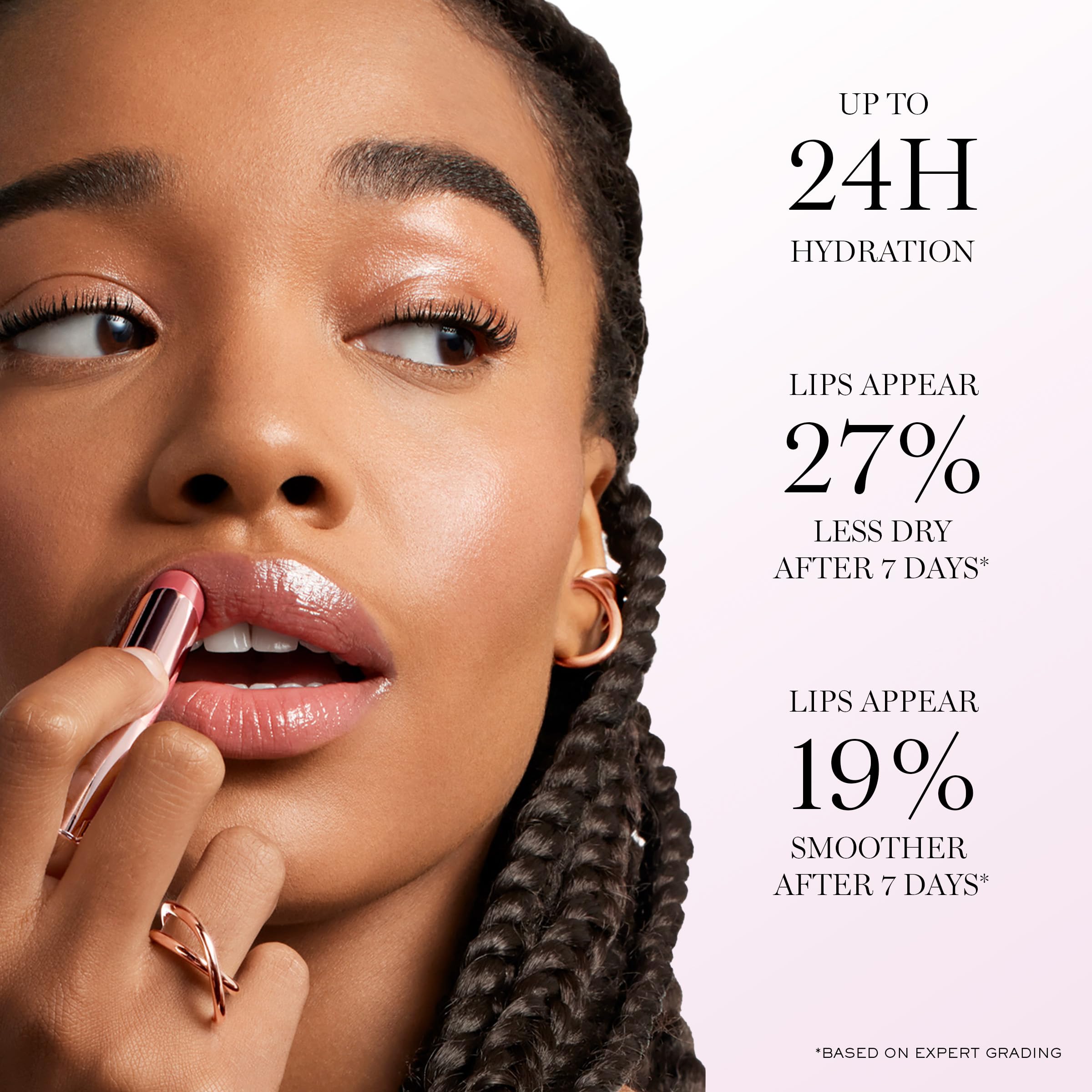 Texture légère et glissante de Lip Idôle Butterglow pour lèvres hydratées toute la journée.