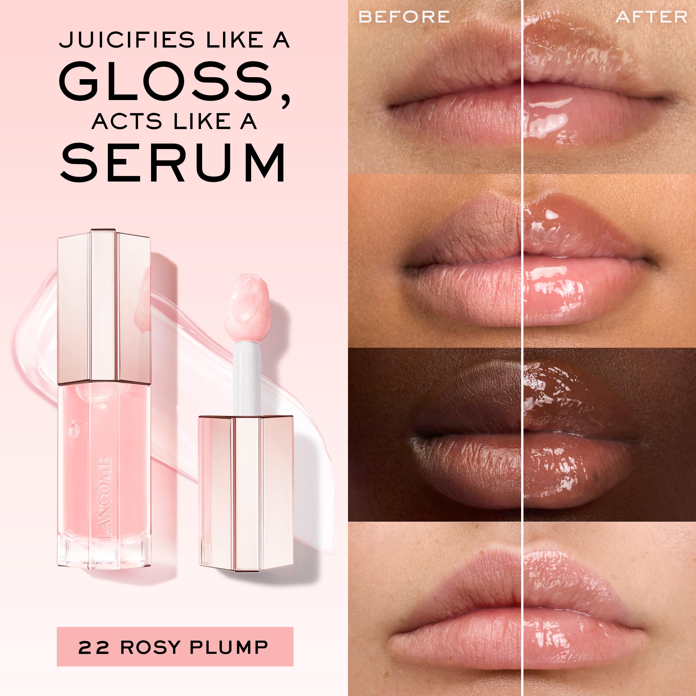 Lancôme Lip Idôle JuicyTreat, textura brillante para labios hidratados
