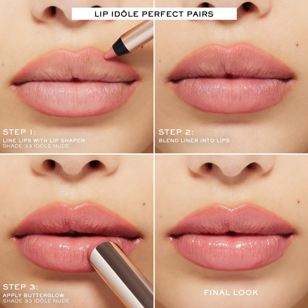 Texture légère Lip Idôle Butterglow pour application douce.