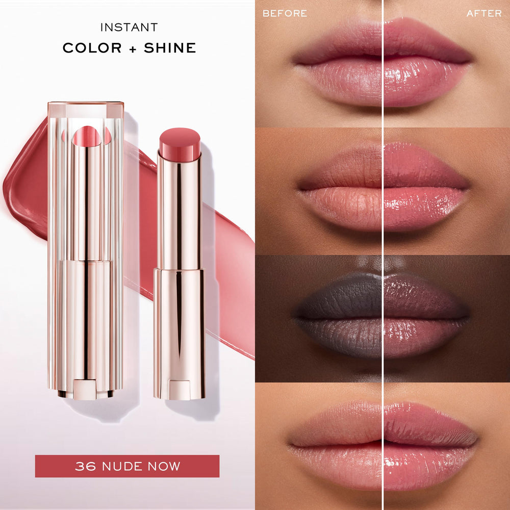 Lancôme Lip Idôle Butterglow contiene ceramidas y manteca para nutrir labios