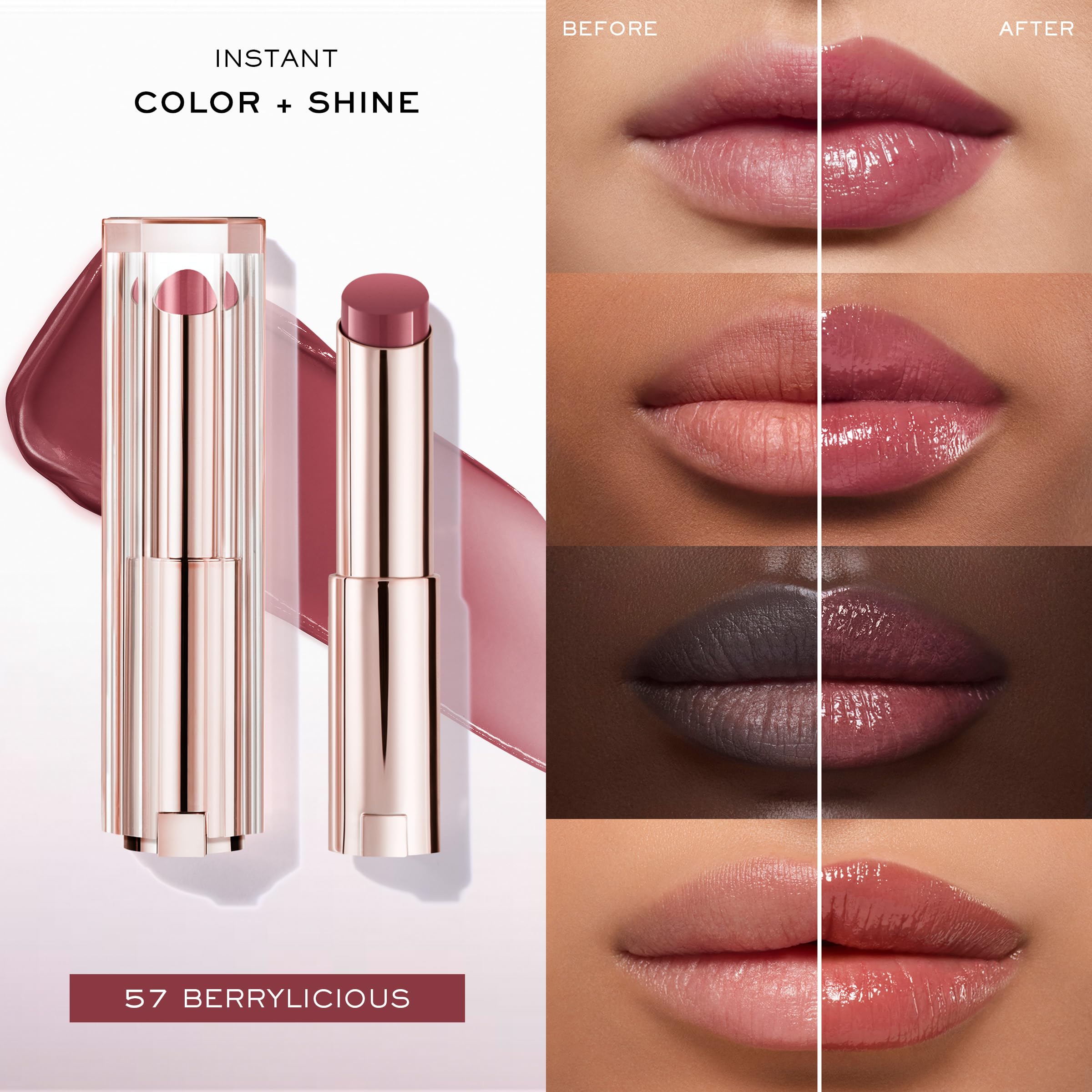 Lancôme Lip Idôle Squalane-12 Butterglow textura suave y ligera para retoques.