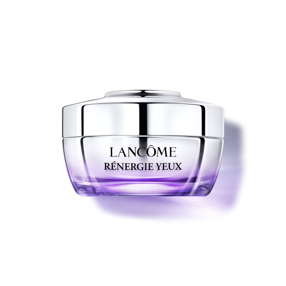 Crema para el contorno de ojos Lancôme Rénergie en bote, packaging elegante.