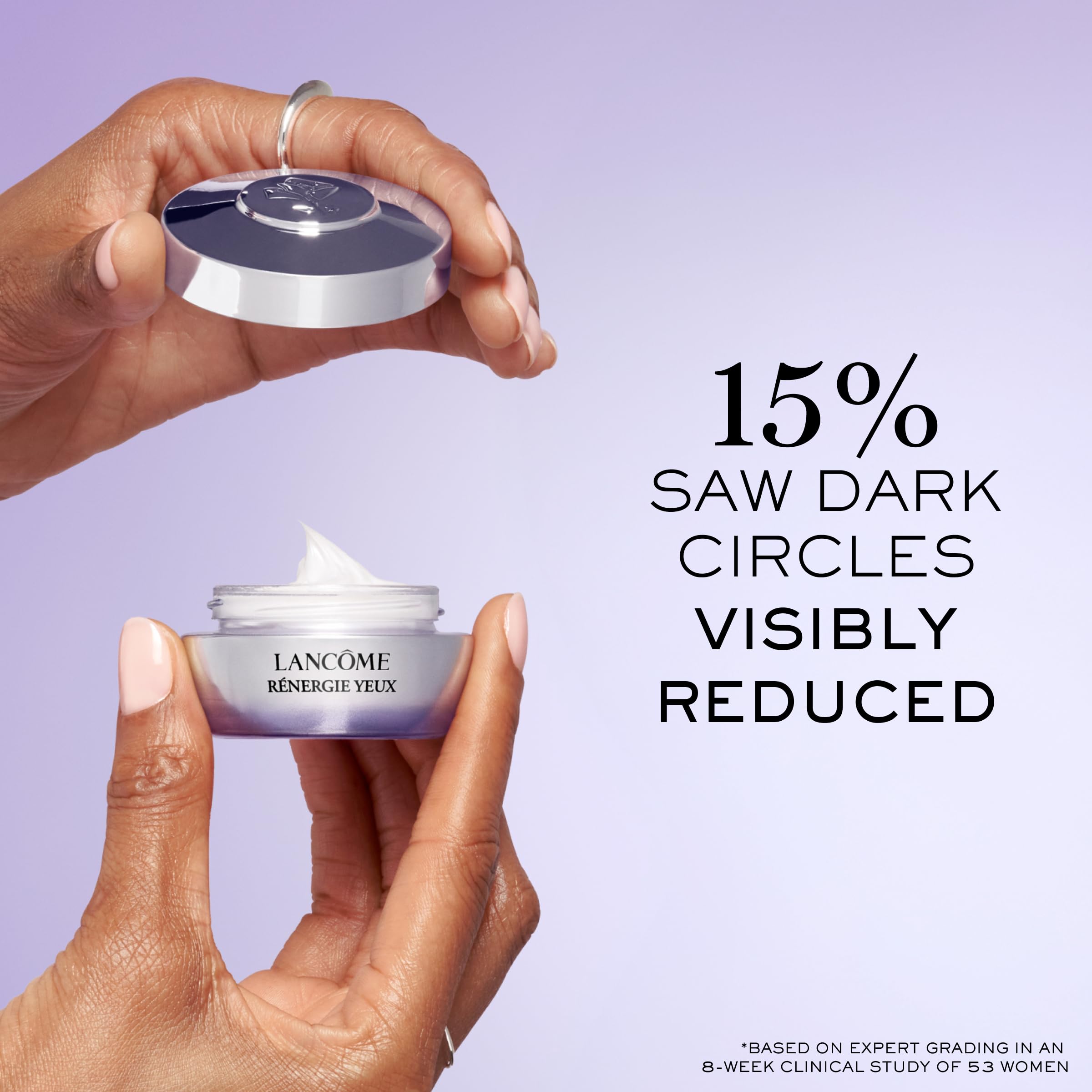 Textura sedosa de la crema para el contorno de ojos Lancôme Rénergie.