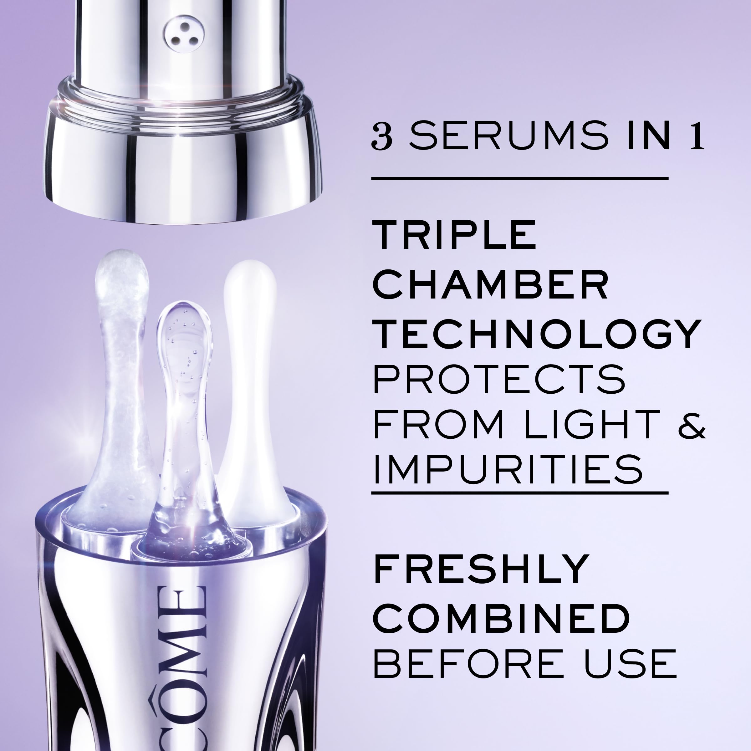 Lancôme Rénergie H.C.F. - textura sedosa que se absorbe rápidamente.