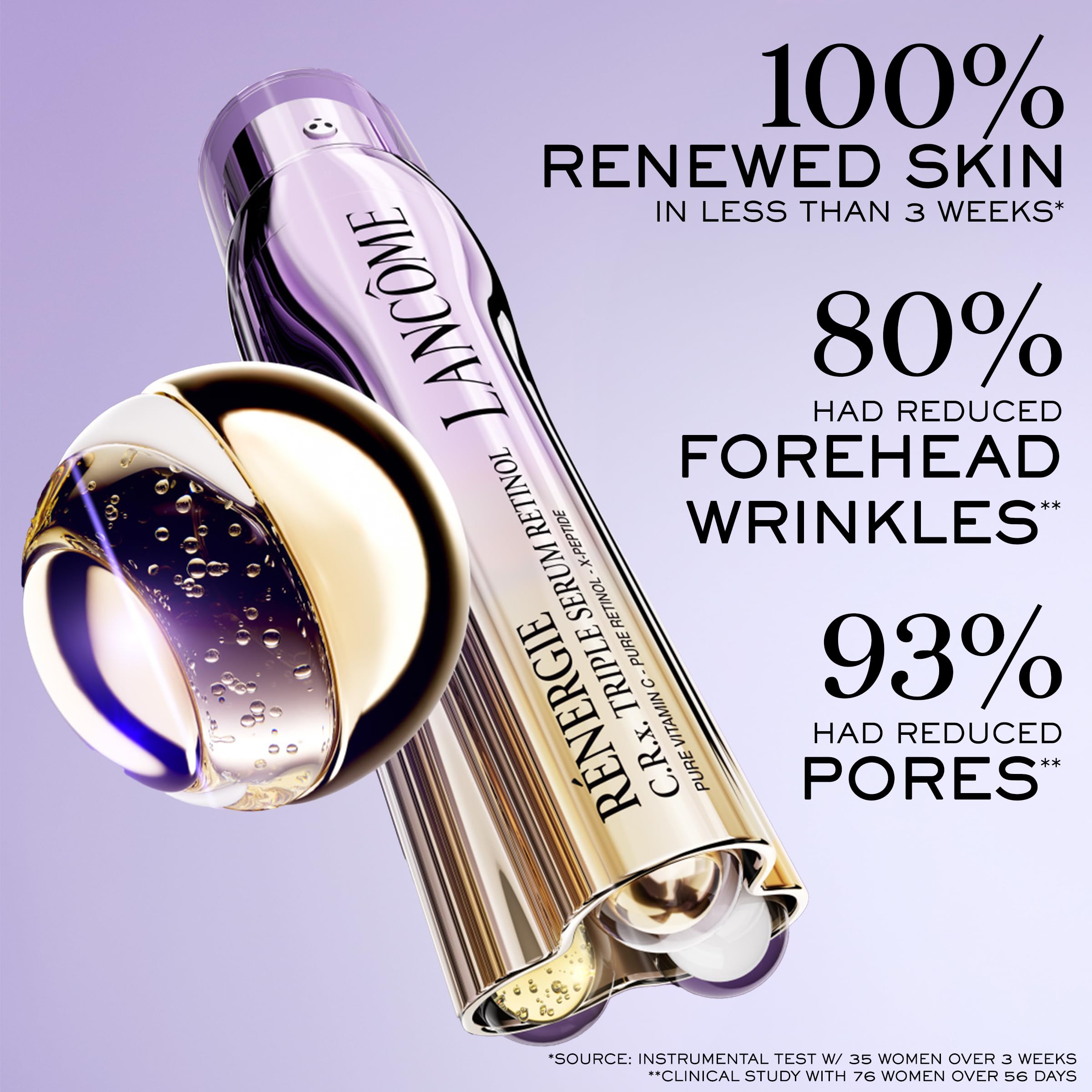 Lancôme Rénergie CRx Triple Serum dispensador: dosis precisa para resultados consistentes.