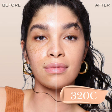 24-hour longwear demonstration of buildable coverage on skin.