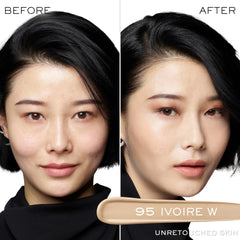 Aplicador preciso de Lancôme Teint Idole Ultra Wear facilita difuminar ojeras.