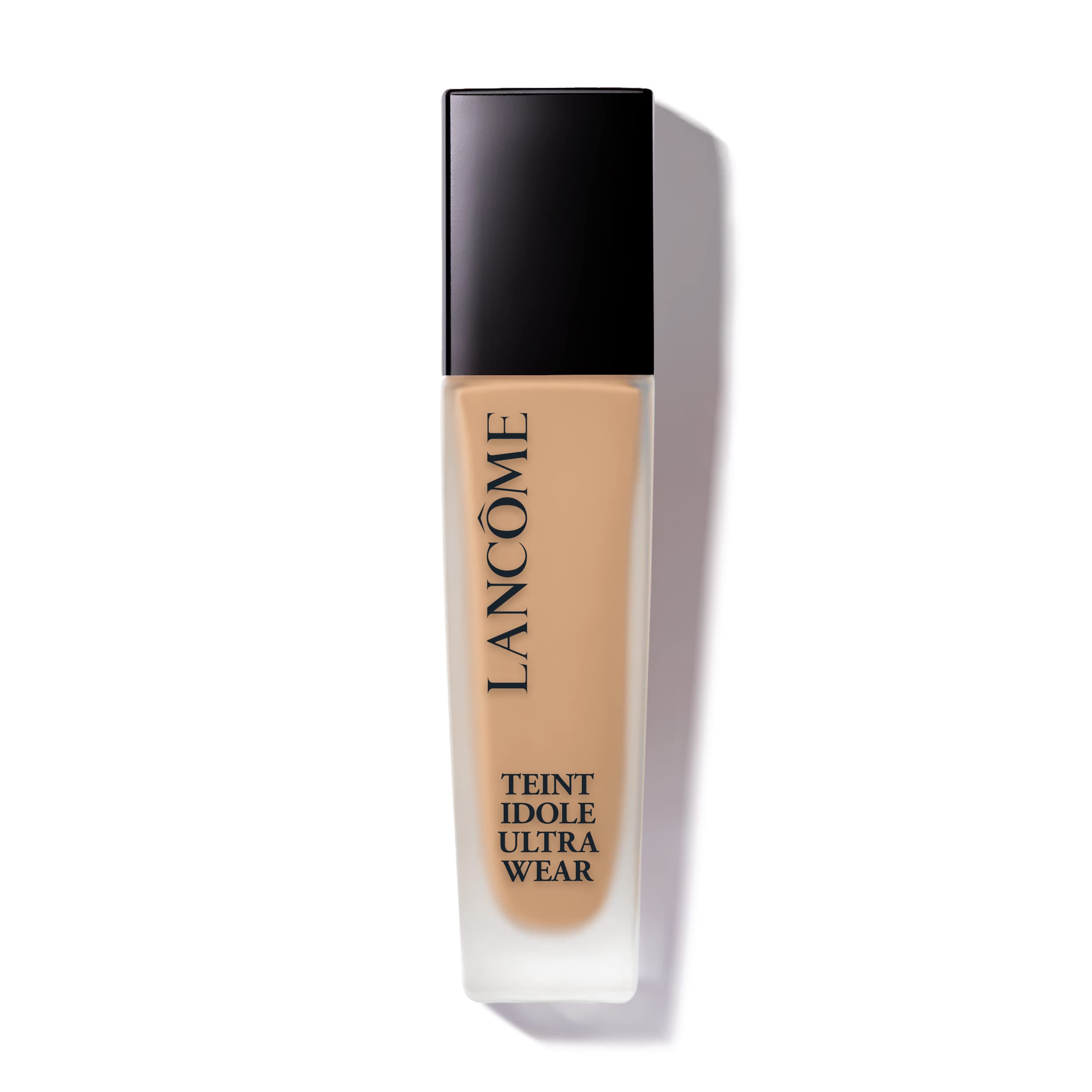 Lancôme Teint Idole Ultra Wear, botella frontal, acabado mate natural y duradero.