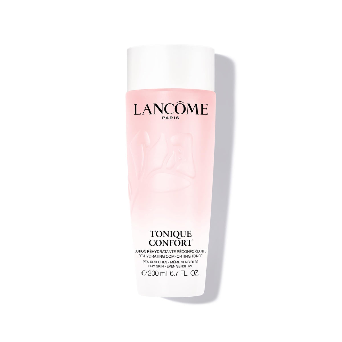 Lancôme Tonique Confort, botella-textura-lechosa para hidratación suave al despertar