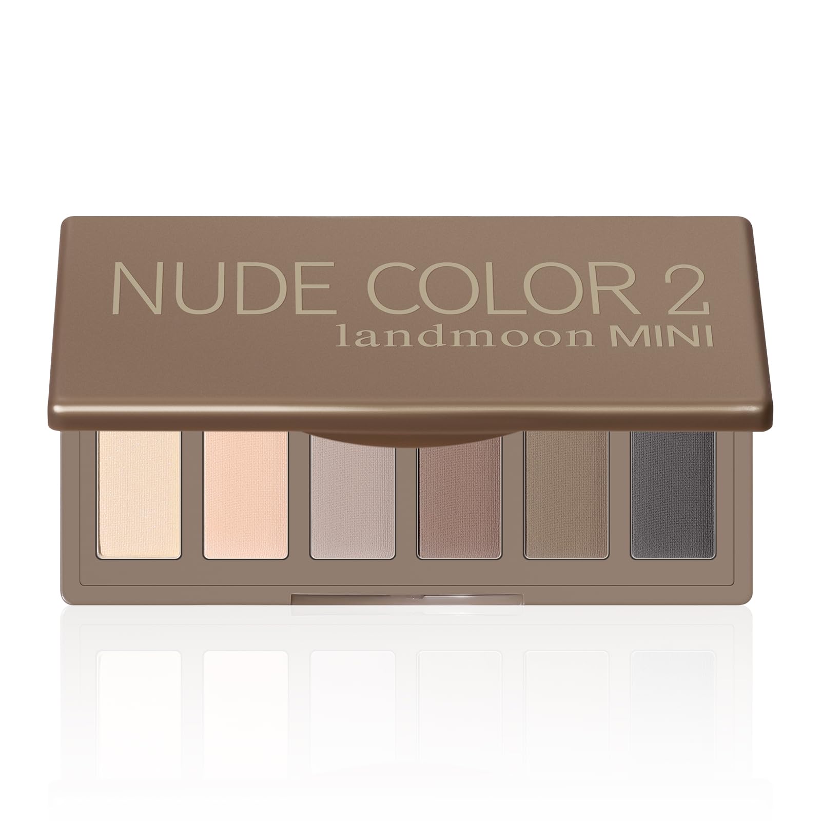 LANDMOON Paleta Mini con sombras mate tono topo para look natural y duradero