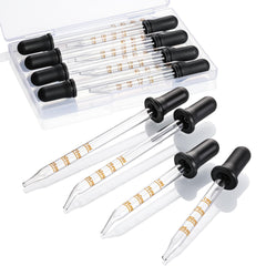 LANDNEOO cuentagotas de vidrio 1 ml, conjunto de 8 para dosis precisa de aceites.