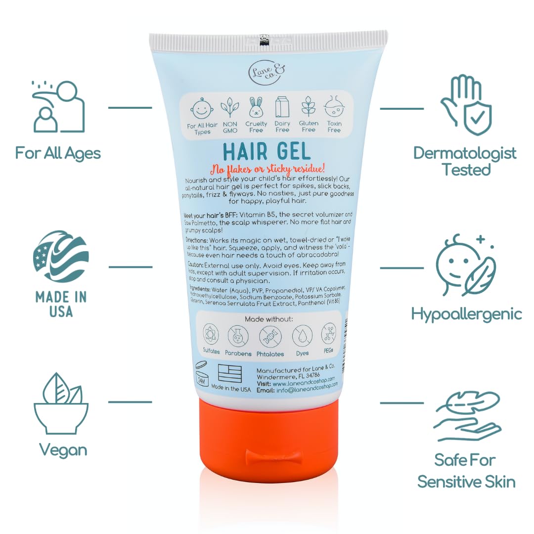 LANE & CO. Gel bebé: apto para uso diario en cabello liso, rizado u ondulado