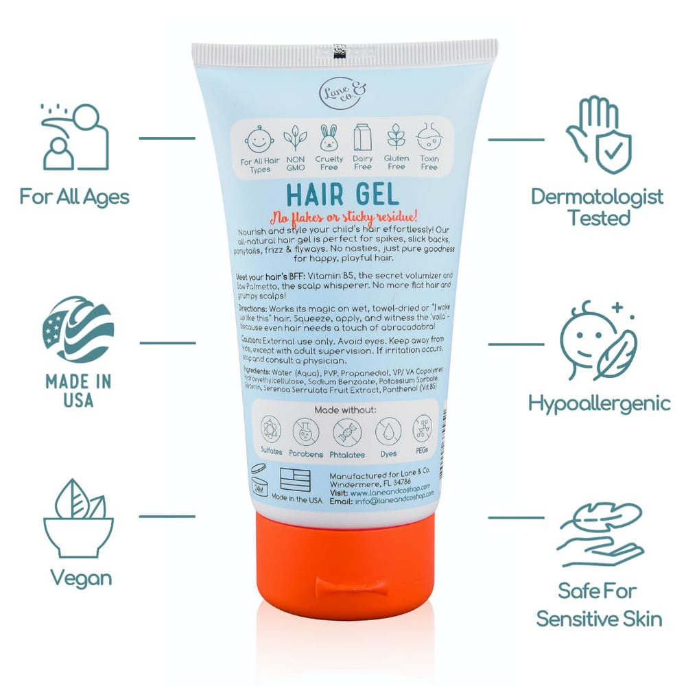LANE & CO. Gel bebé: apto para uso diario en cabello liso, rizado u ondulado