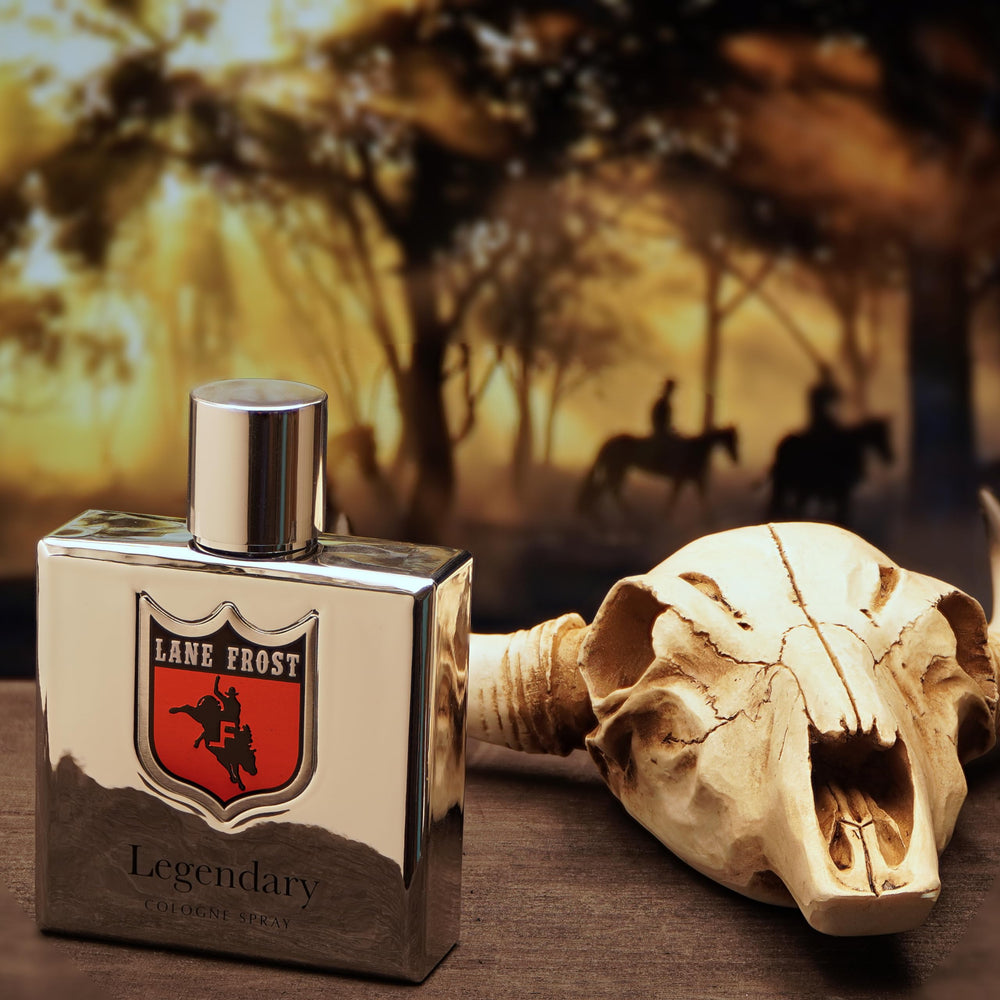 Lane Frost Legendary Chrome: nota cedro para aroma masculino y duradero.