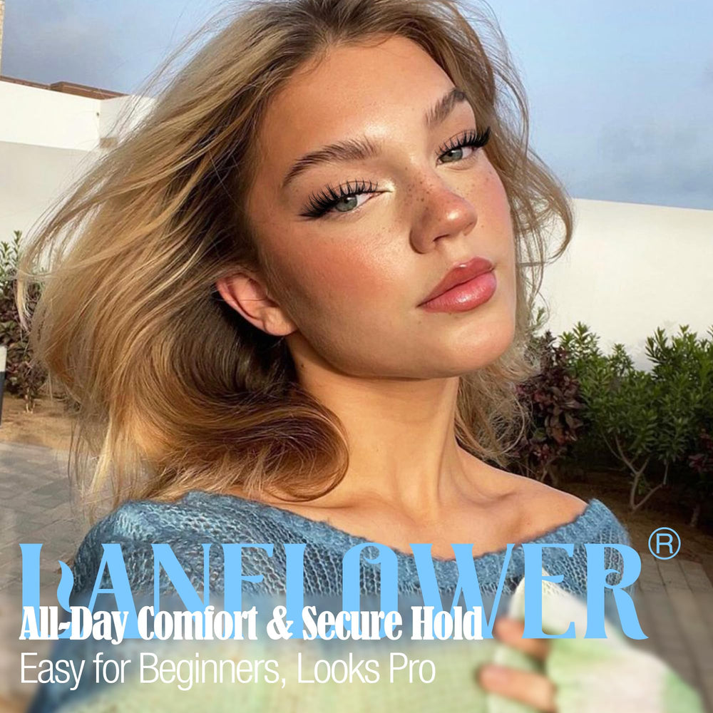 LANFLOWER Flora Lash Clusters: banda ultra fina para comodidad todo el día.