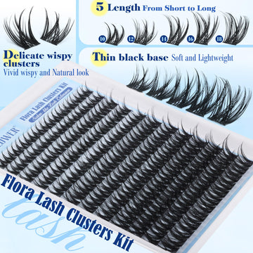LANFLOWER Flora Lash Clusters: kit ideal para diseñar estilos naturales o más definidos.