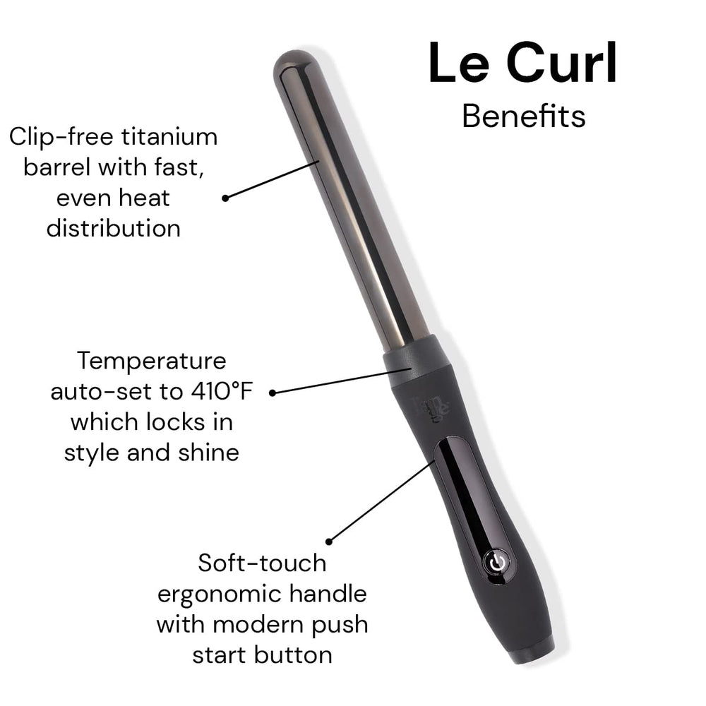 Le Curl de L'ANGE HAIR en uso para rizos apretados y definiciones.