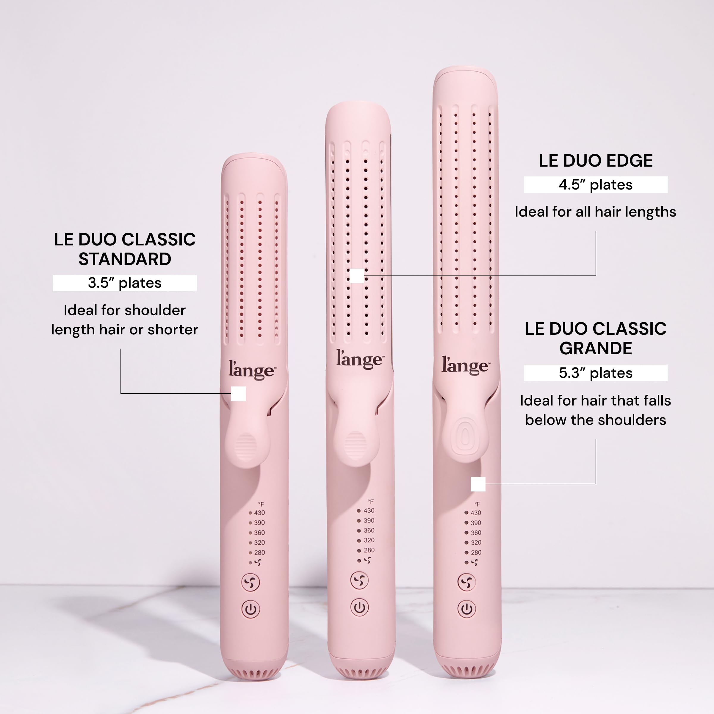L'ANGE HAIR Le Duo Edge 360 controles simples con indicadores LED visibles.