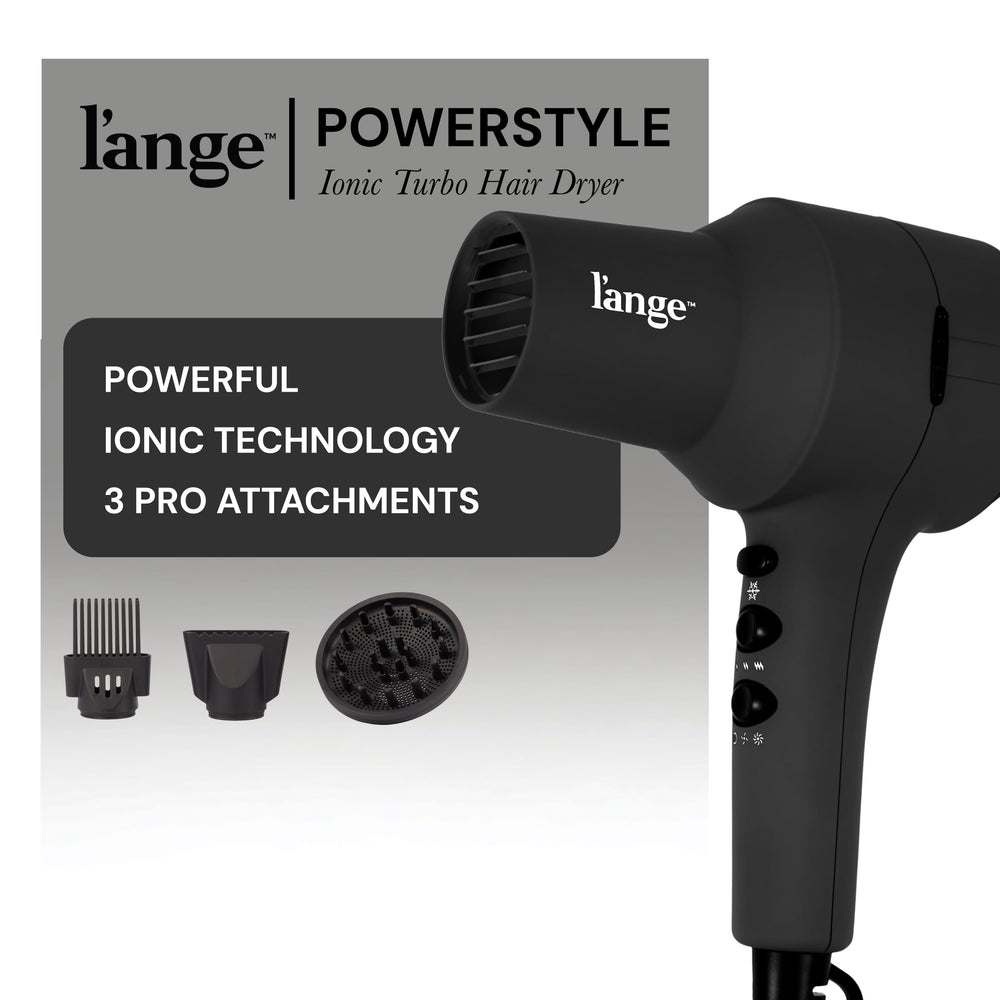 PowerStyle Ionico Turbo de L'ANGE HAIR, mango ergonómico para mayor control.