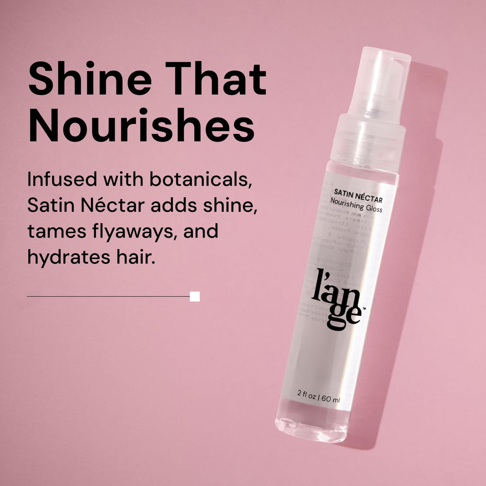 L'ANGE HAIR Satin Néctar Nourishing Gloss dispensing cap enables precise, quick gloss application.