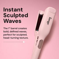 Rizador SculptWaver de L'ANGE HAIR con iones negativos para brillo y frizz controlado.